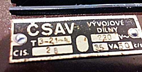 Diferenciální UV analyzátor 254nm - štítek